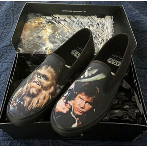 New Sperry STAR WARS SHOES Men 10 M Unisex Cloud Slip On Han Solo Chewie NIB Box